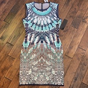 BCBG knee length dress. Sleeveless w back zipper.